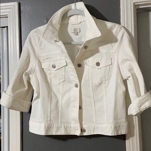 White crop Jean jacket